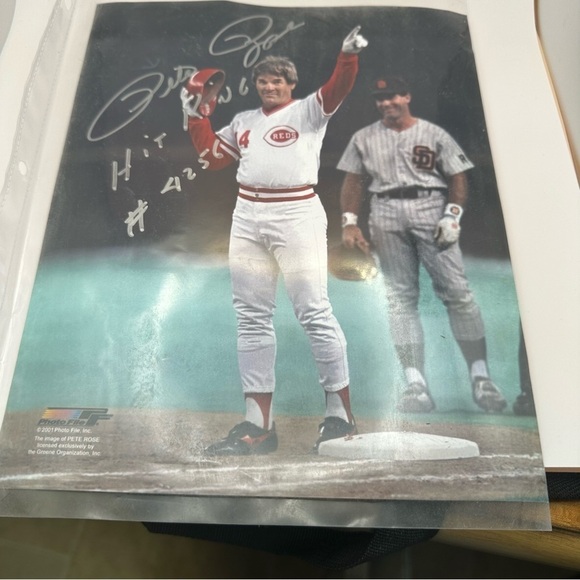 Pete Rose Signed Autographed 8X10 Photo Reds Hit King Inscribed 4192 - Picture 2 of 7